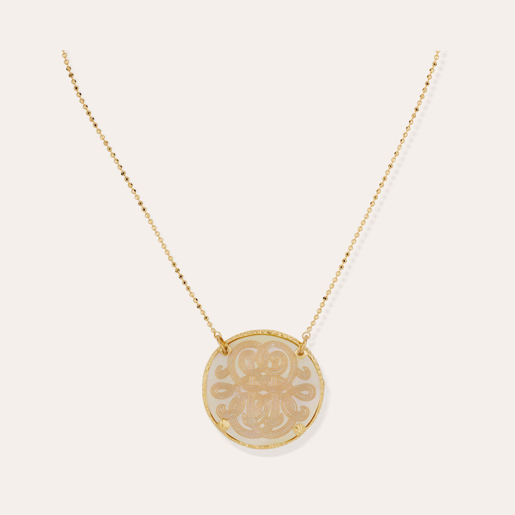 GAS Bijoux Collier Sun Diva nacre grand modèle CSUN/DIVA/O/GM/X