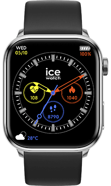ICE smart 2.0 - Silver - Black - 1.96 AMOLED — Ice-Watch