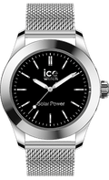 ICE steel - Silver black - Milanese - Medium - SOLAR 3H — Ice-Watch
