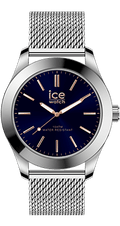 ICE steel - Silver dark blue - Milanese - Medium - 3H — Ice-Watch