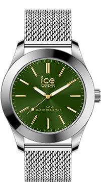 ICE steel - Silver green - Milanese - Medium - 3H — Ice-Watch