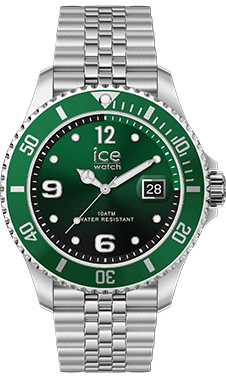 ICE steel - Green silver - 5 links - 41mm - 3H — Ice-Watch