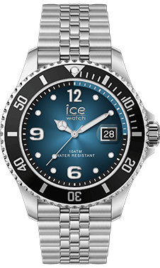 ICE steel - Ocean blue silver - 5 links - 41mm - 3H — Ice-Watch