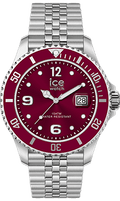 ICE steel - Burgundy silver - 5 links - 41mm - 3H — Ice-Watch