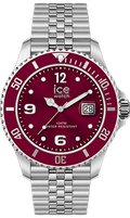 ICE steel - Burgundy silver - 5 links - 34mm - 3H — Ice-Watch