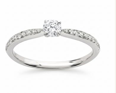 Les Mirettes Solitaire 4 griffes accompagné 0,50 ct 910004L2F050