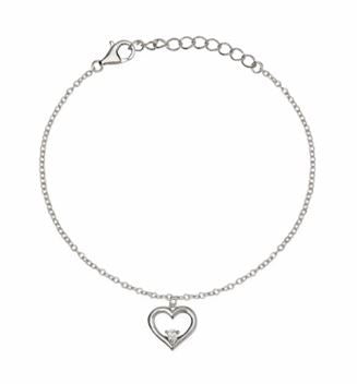 Les Mirettes Bracelet cœur pendant 0,06 ct 920011L2F006
