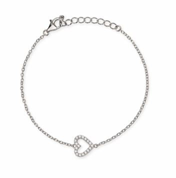Les Mirettes Bracelet cœur pavé 0,18 ct 920012L2F018