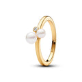 Pandora Timeless Bague Perles de Culture d'Eau Douce Traitée Duo 163156C01