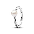 Pandora Timeless Bague Perle de Culture d'Eau Douce Traitée & Pavé 193158C01
