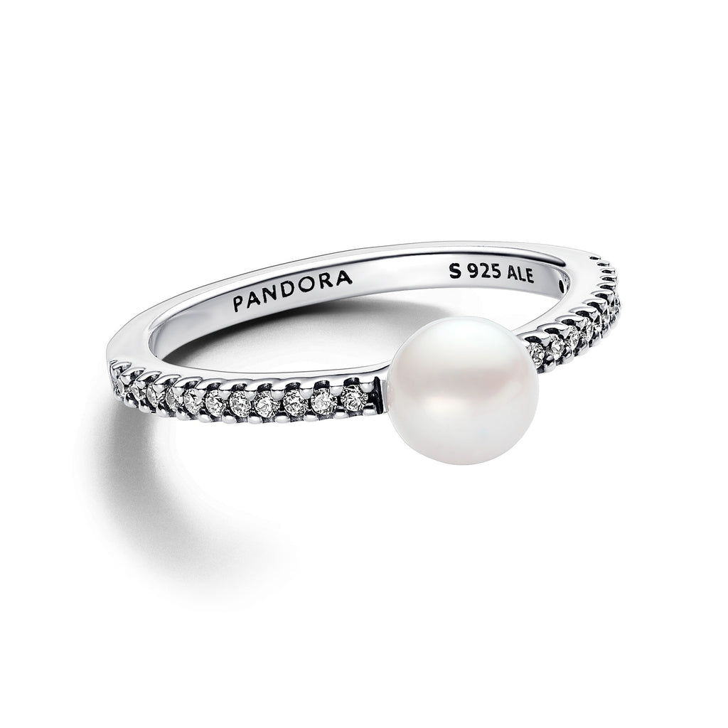 Pandora Timeless Bague Perle de Culture d'Eau Douce Traitée & Pavé 193158C01