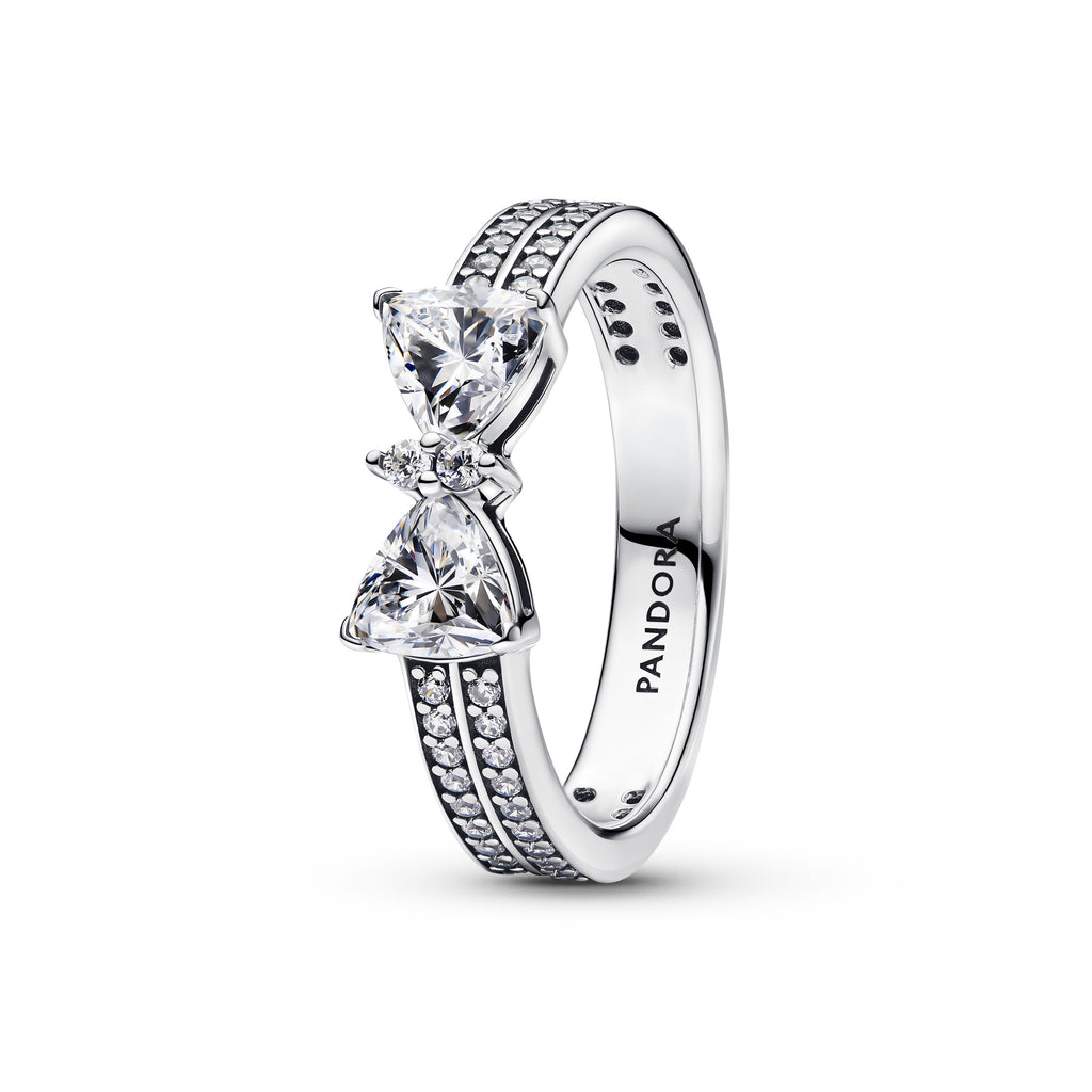 Pandora Timeless Bague Double Rang Nœud Scintillant 193552C01
