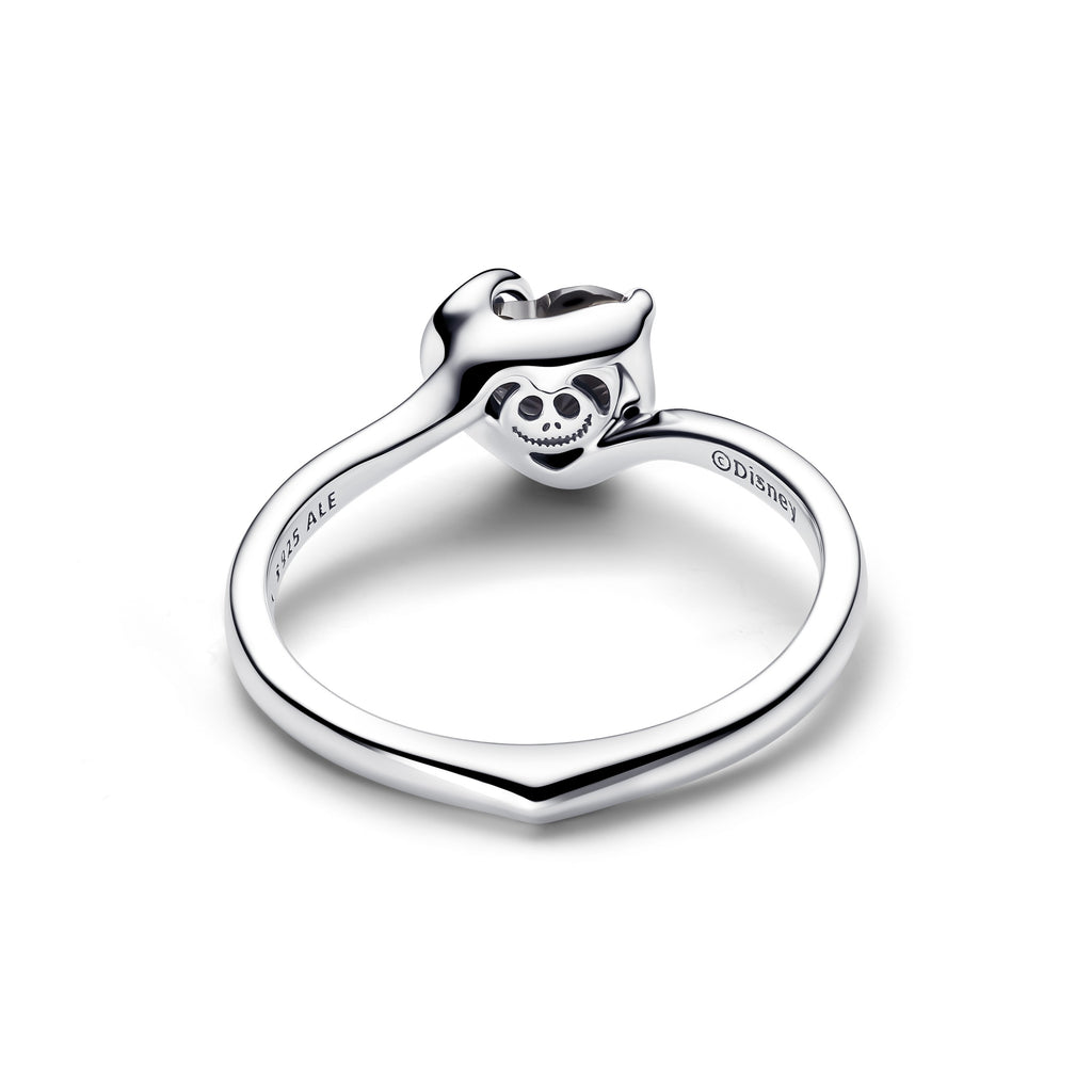 Pandora Collabs Bague Cœur Noir Disney L’Étrange Noël de Monsieur Jack Jack Skellington 194733C01