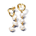 Pandora Essence Pendants d’Oreilles Cercle de Forme Organique & Perles de Culture d'Eau Douce Traitées 263263C01