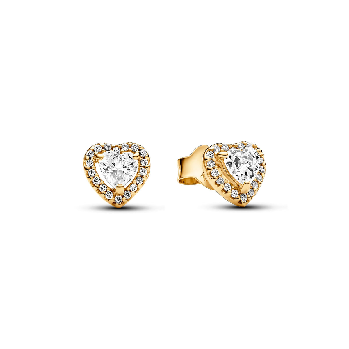 Pandora Timeless Clous d'Oreilles Cœurs Scintillants en Relief 268427C01