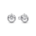 Pandora Timeless Clous d'Oreilles Halo Rond Scintillant 291248C01
