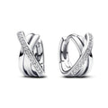 Pandora Signature Créoles Pavé Croisées 293150C01