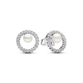Pandora Timeless Clous d'Oreilles Perle de Culture d'Eau Douce Traitée & Halo Pavé 293154C01