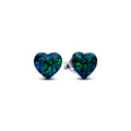 Pandora Moments Clous d'Oreilles Cœur Vert Opalescent 293356C01
