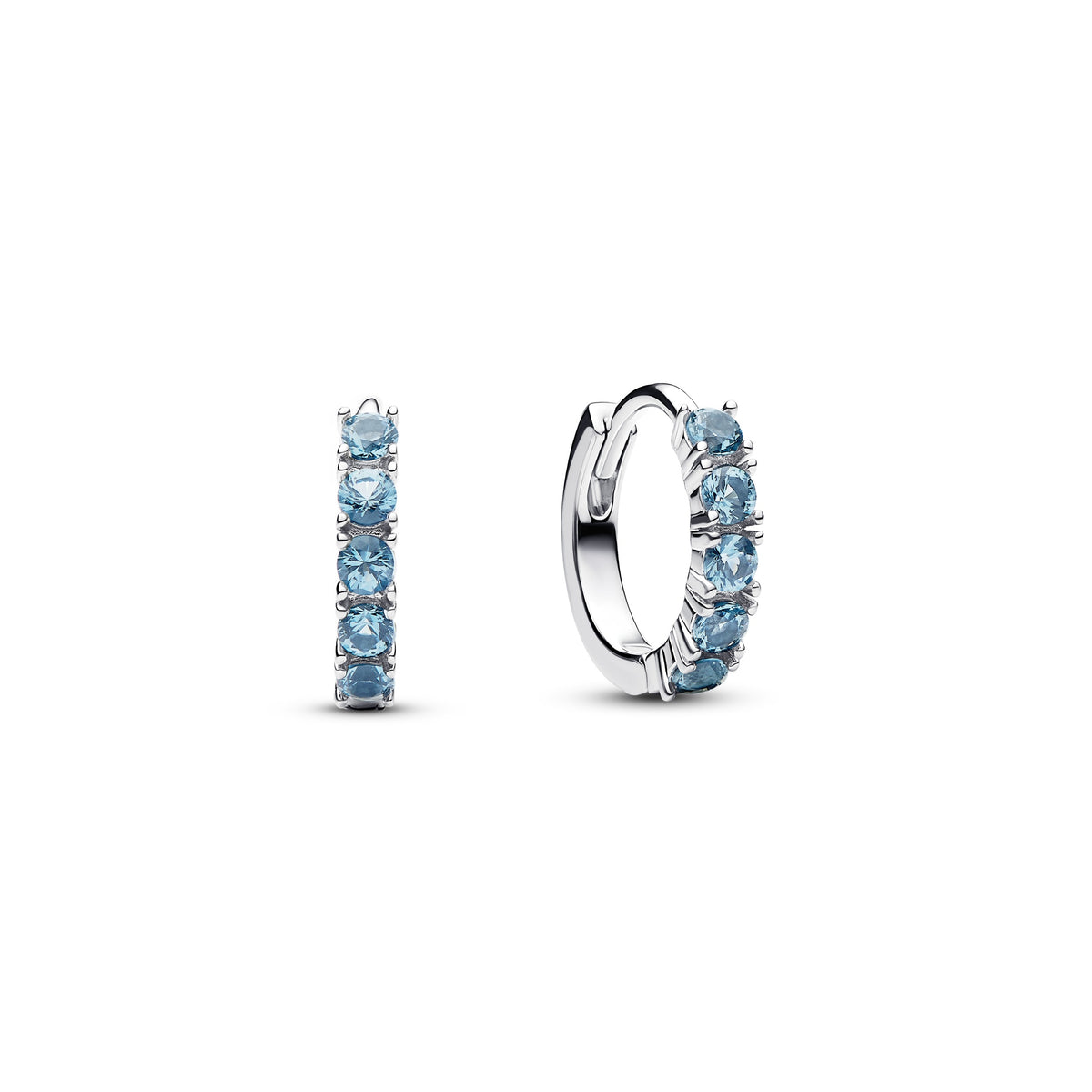 Pandora Timeless Boucles d’Oreilles Huggies Bleu Clair 293849C01