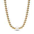 Pandora Timeless Collier Perle de Culture d'Eau Douce Traitée & Détails Sertis Grain 363176C01-45