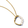 Pandora Essence Collier à Pendentif Cercle de Forme Organique & Perles de Culture d'Eau Douce Traitées 363254C01-60