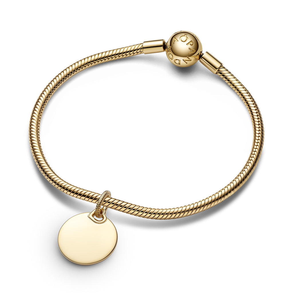 Pandora Moments Charm Pendant Plaque Ronde Gravable 368610C00