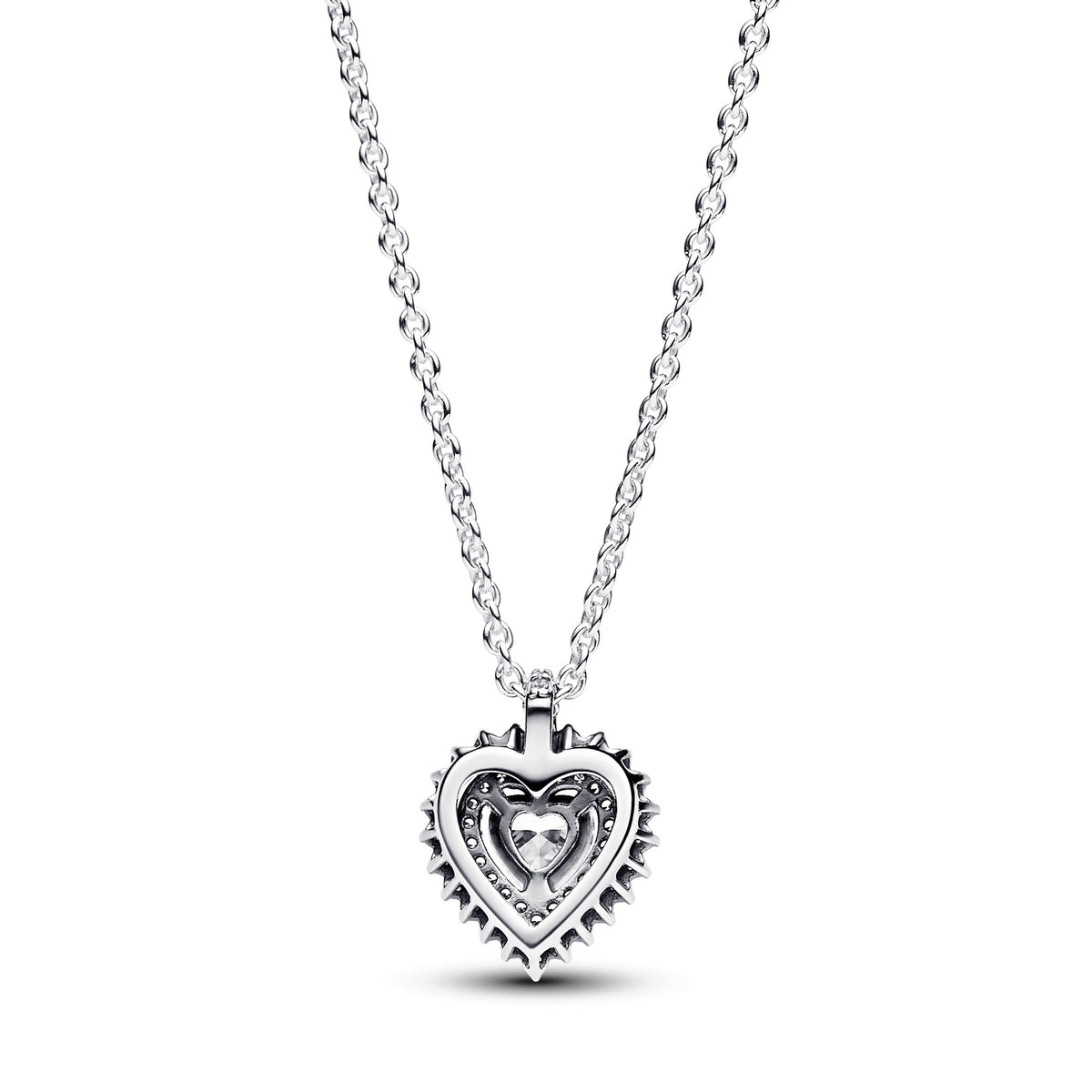 Pandora Timeless Collier Pendant Halo Cœurs Scintillant 393099C01-45