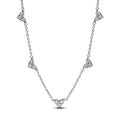 Pandora Timeless Collier Chaîne Station Cœur Triple Pierre 393160C01-45