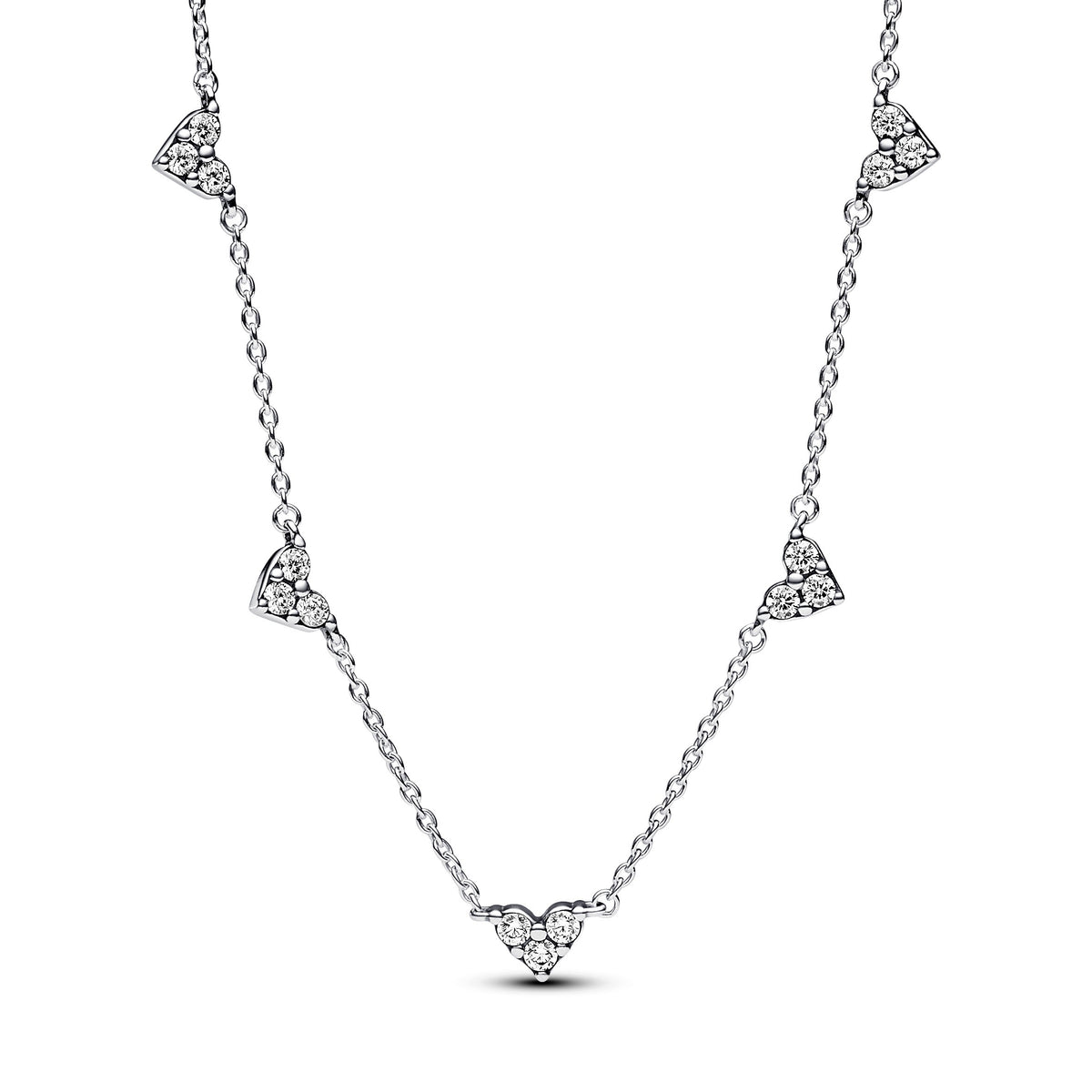 Pandora Timeless Collier Chaîne Station Cœur Triple Pierre 393160C01-45