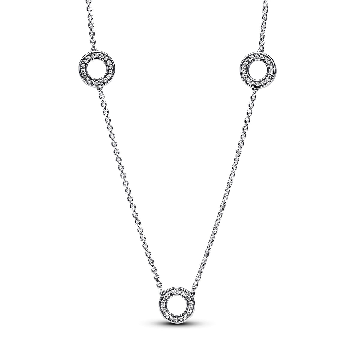 Pandora Signature Collier à Chaîne Cercles Pavé 393162C01-50