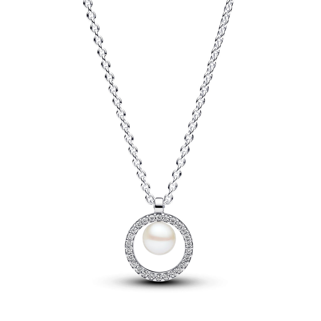 Pandora Timeless Collier Perle de Culture d'Eau Douce Traitée & Pavé 393165C01-45