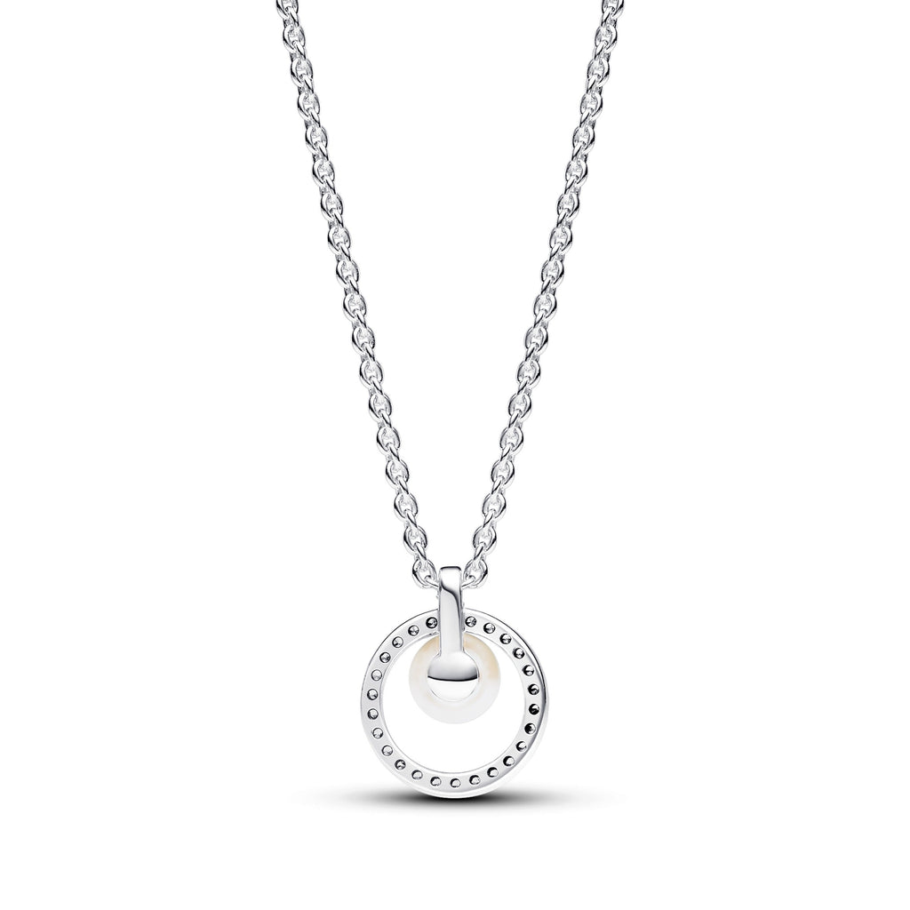 Pandora Timeless Collier Perle de Culture d'Eau Douce Traitée & Pavé 393165C01-45