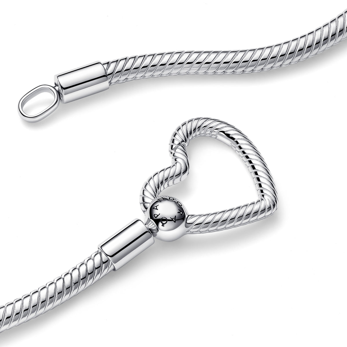 Pandora Moments Collier Maille Serpent Fermoir Cœur 393377C00-45