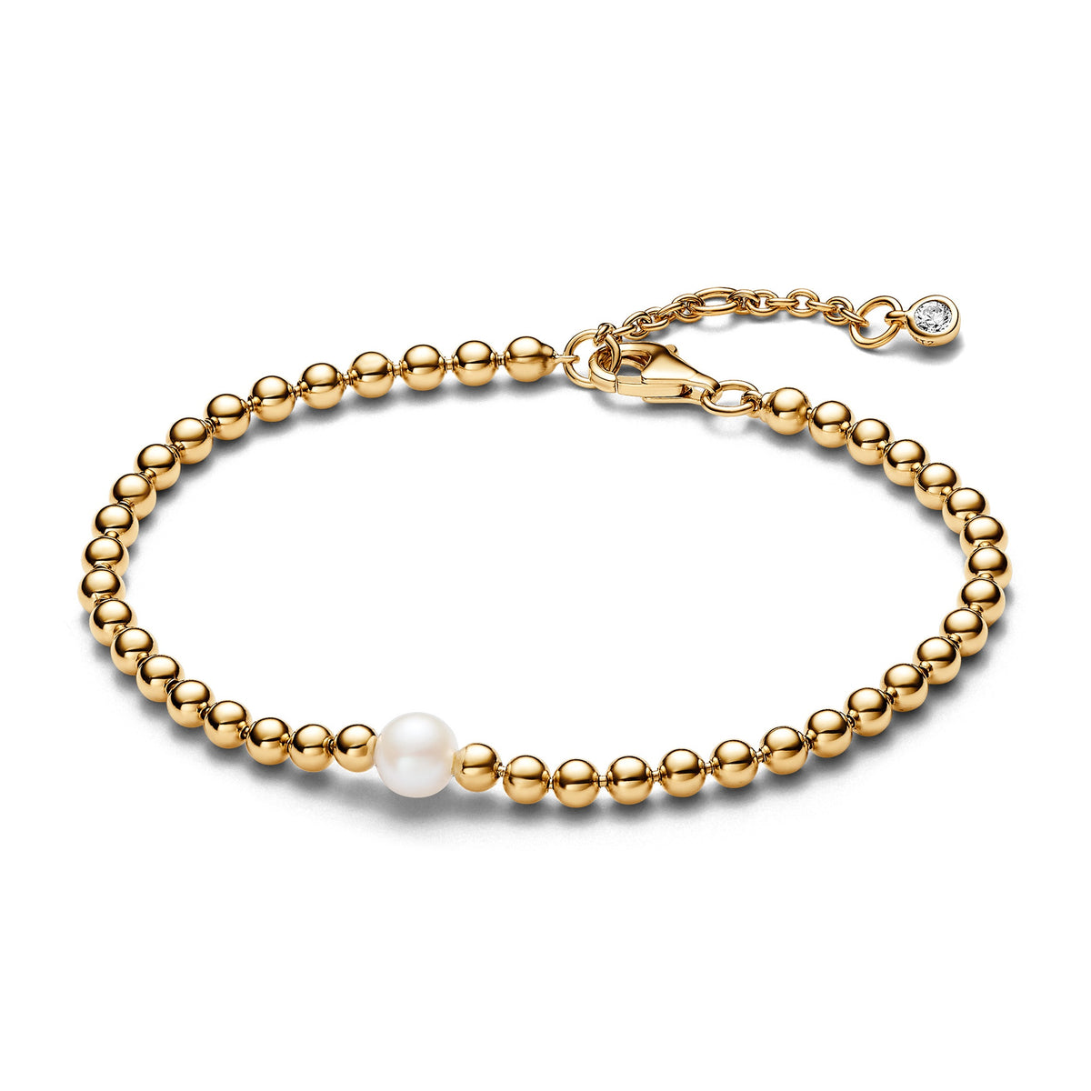 Pandora Timeless Bracelet Perle de Culture d'Eau Douce Traitée & Détails Sertis Grain 563173C01