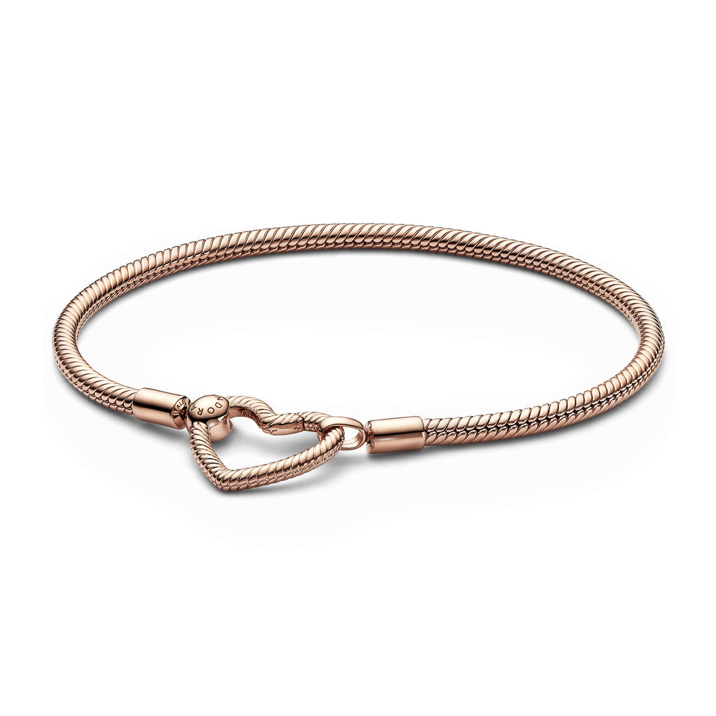 Pandora Moments Bracelet Maille Serpent Fermoir Cœur 582257C00