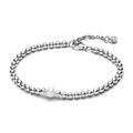 Pandora Timeless Bracelet Perle de Culture d'Eau Douce Traitée & Détails Sertis Grain 593173C01
