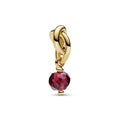 Pandora Moments Charm Pendant Cercle de l'Éternité Rouge Profond Facetté 763462C07