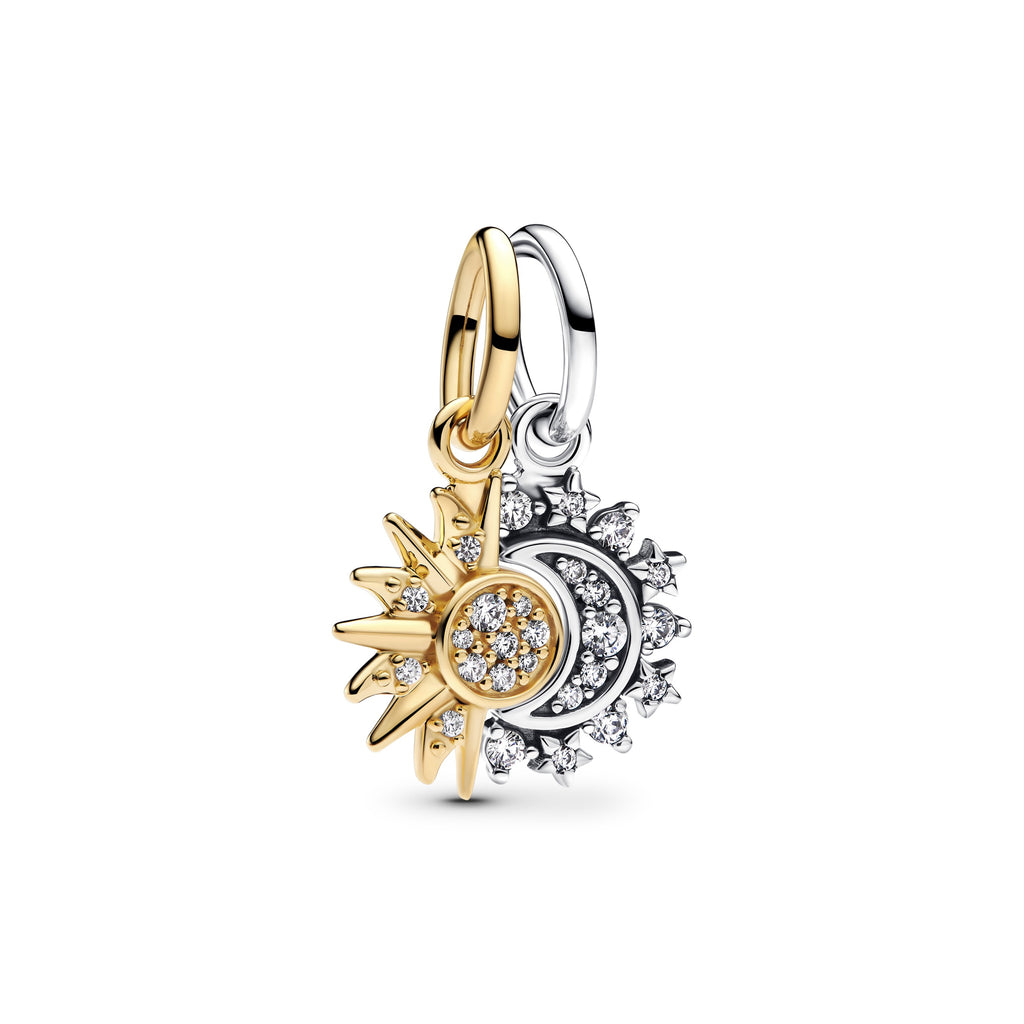 Pandora Moments Charm Pendant Soleil & Lune Séparable 763585C01