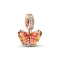 Pandora Moments Charm Pendant Papillon en Verre de Murano Rose & Jaune 782698C01