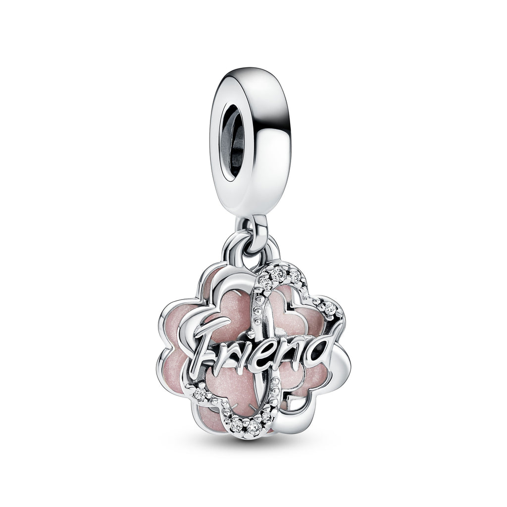 Pandora Moments Charm Pendant Double Amitié Trèfle à Quatre Feuilles 792245C01