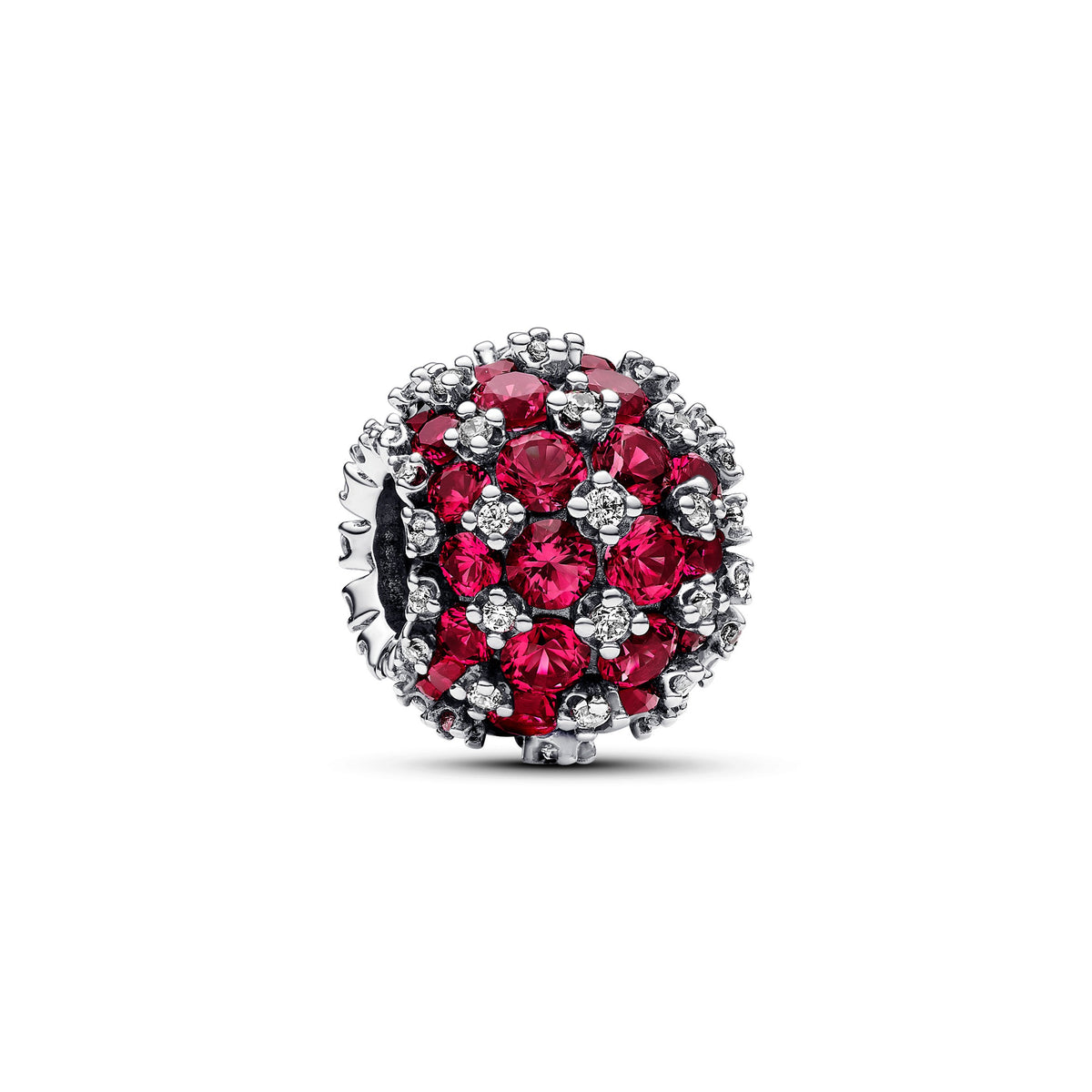 Pandora Moments Charm Rond Pavé Scintillant Rose 792630C03