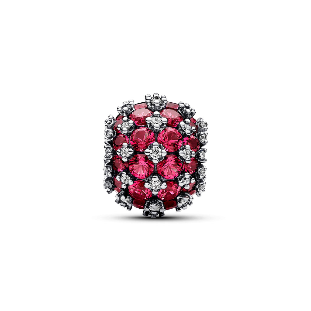 Pandora Moments Charm Rond Pavé Scintillant Rose 792630C03