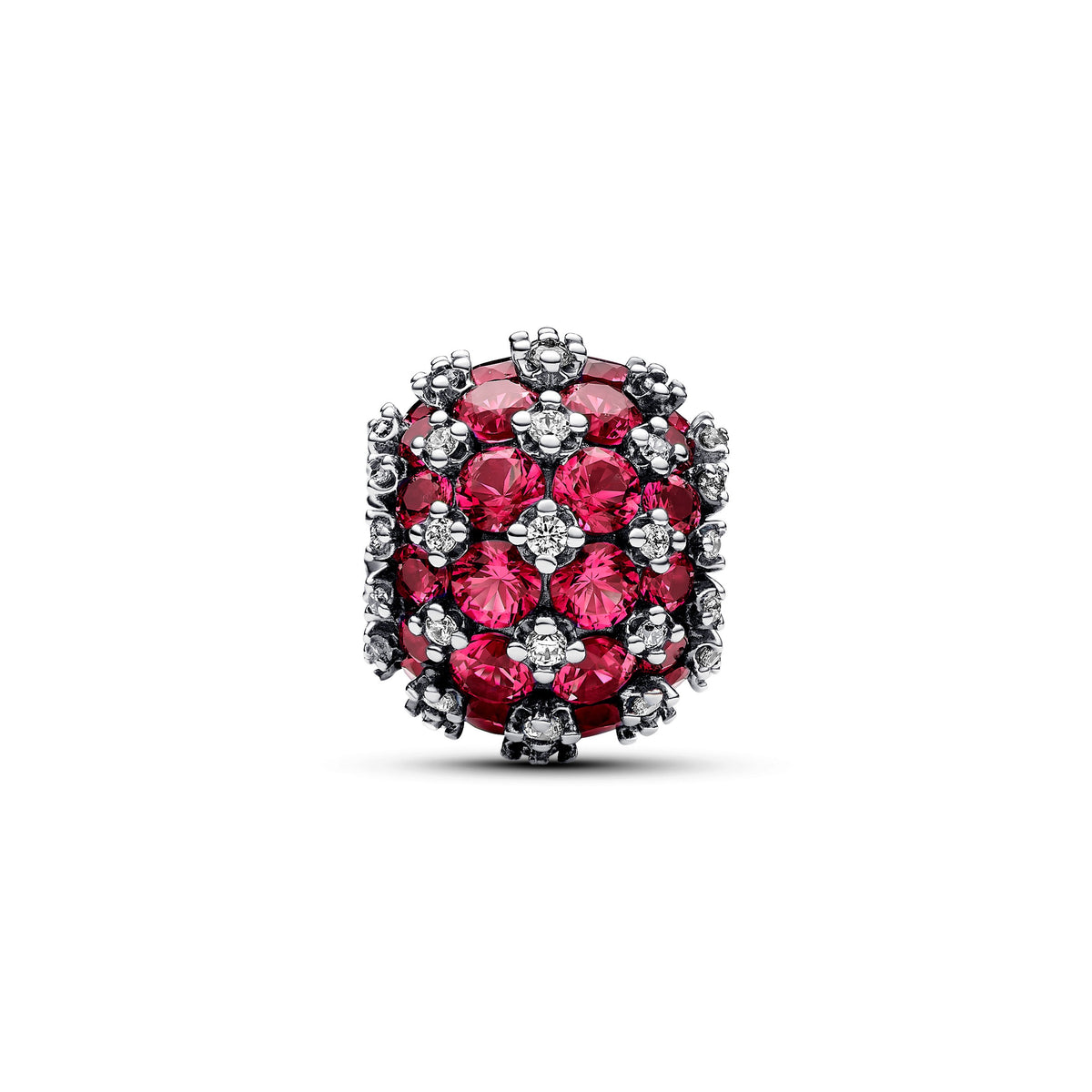 Pandora Moments Charm Rond Pavé Scintillant Rose 792630C03