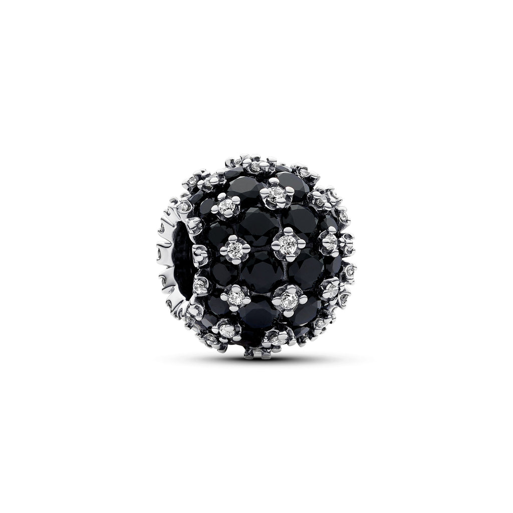 Pandora Moments Charm Rond Pavé Noir Scintillant 792630C04