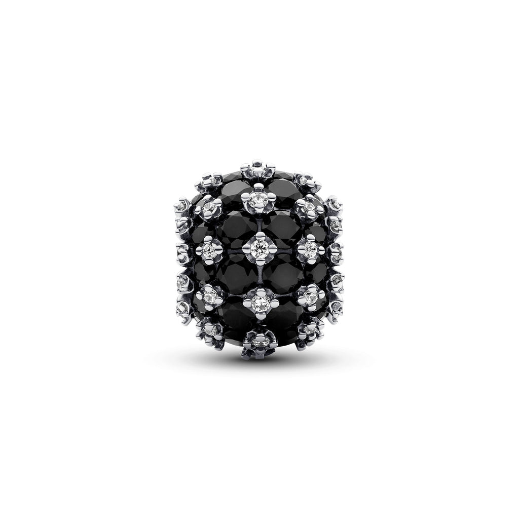 Pandora Moments Charm Rond Pavé Noir Scintillant 792630C04