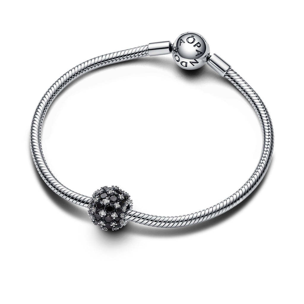 Pandora Moments Charm Rond Pavé Noir Scintillant 792630C04