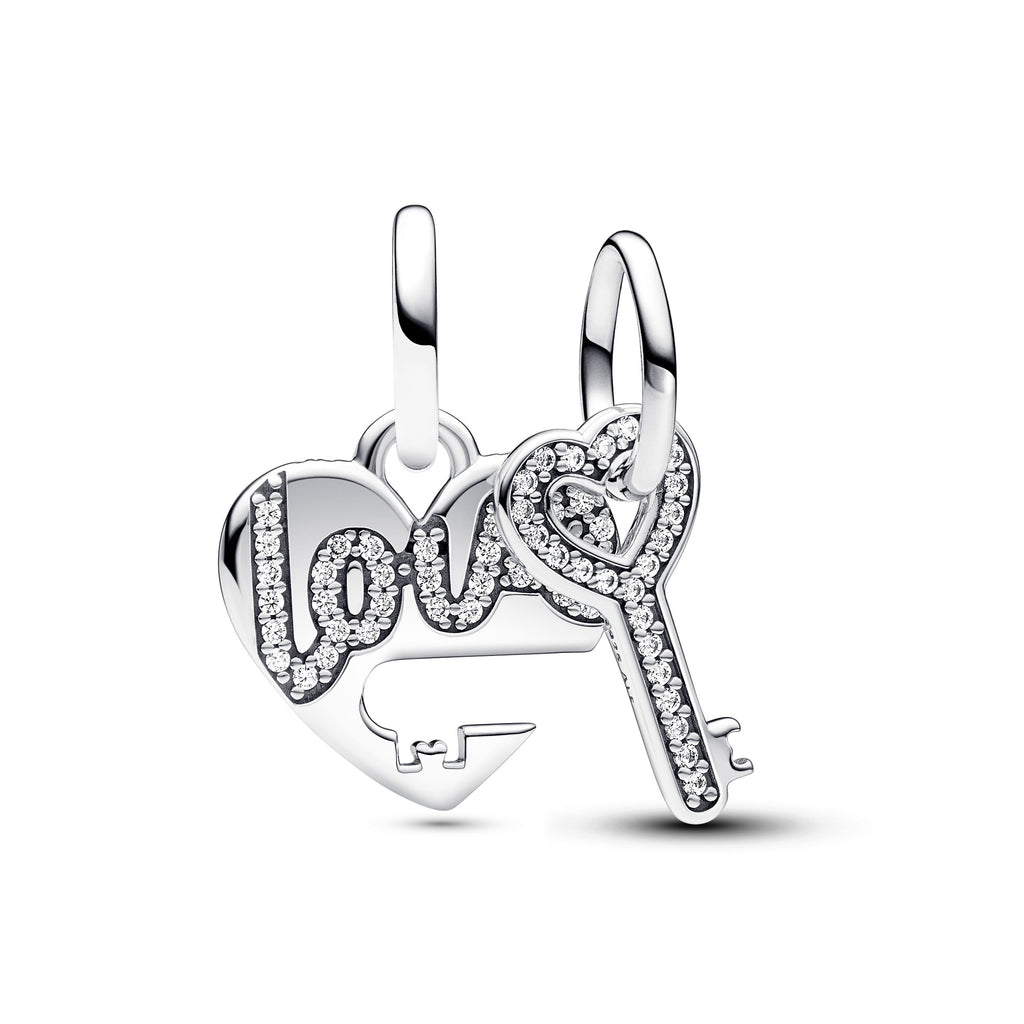 Pandora Moments Charm Pendant Cœur & Clé Séparable 793081C01