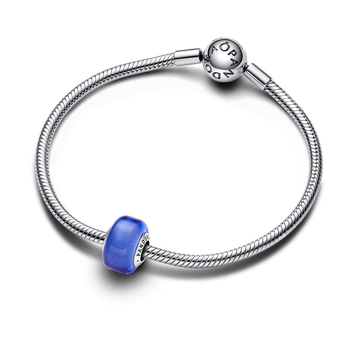 Pandora Moments Mini Charm en Verre de Murano Bleu 793105C00