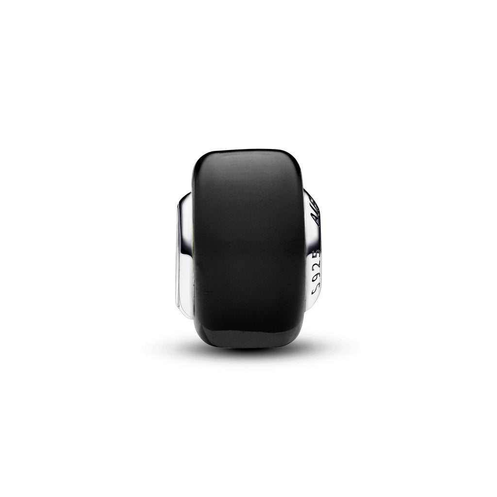 Pandora Moments Mini Charm en Verre de Murano Noir 793117C00